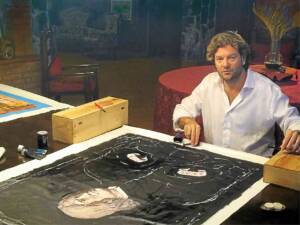 Lorenzo de' Medici working on art